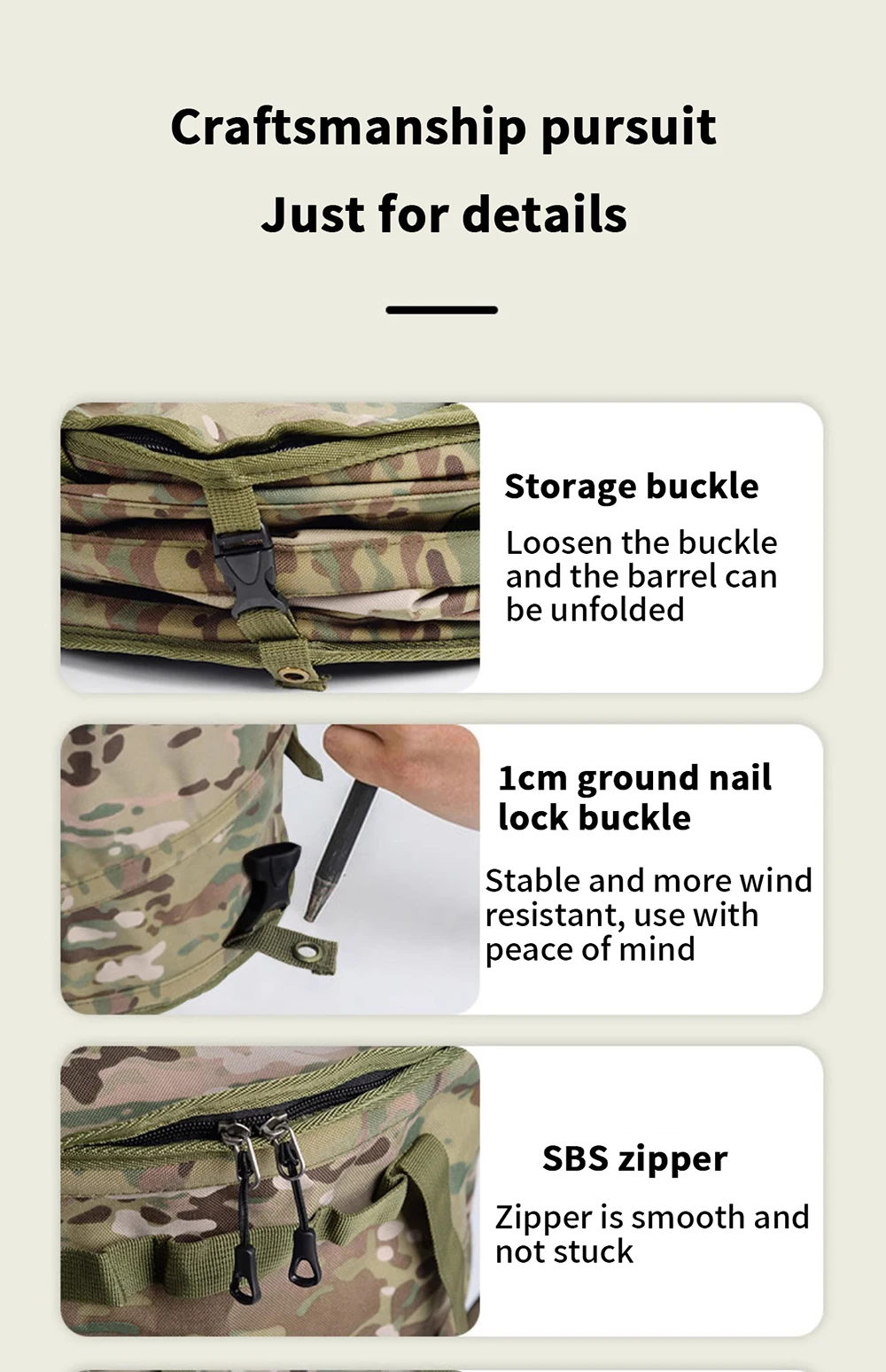 Schwarz/Braun/Armeegrün/Camo (optional) Federleichte Aufbewahrungstasche, großer, verschleißfester Aufbewahrungseimer mit Aufbewahrungsschnalle – Detail 6