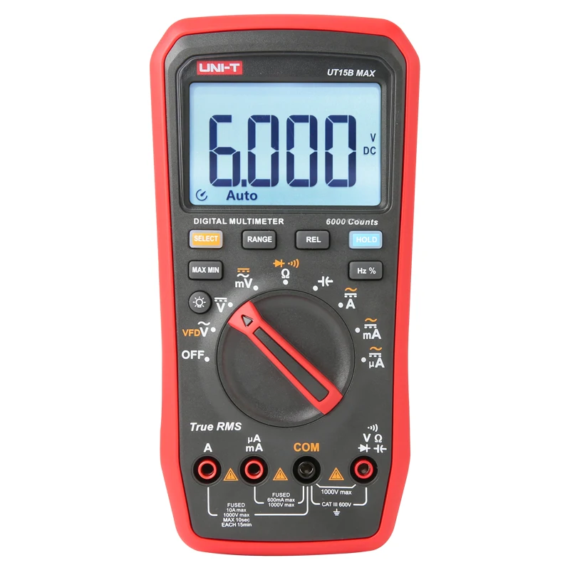 UNI-T UT15B Max/UT17B Max/UT18B Max True RMS Digital Multimeters; VFD Low pass filter/Full function false detection protection