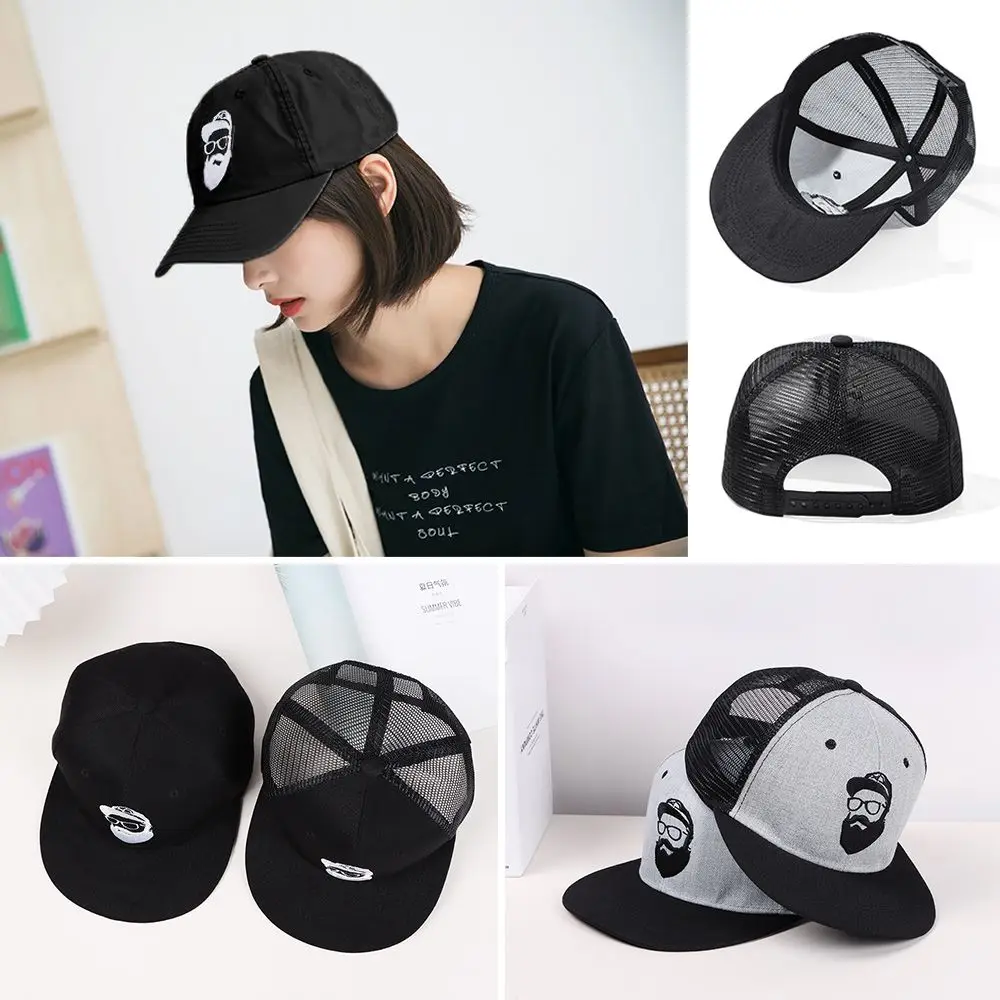 Fashion New Beard Old Man Embroidery Baseball Cap Summer Mesh Caps Casual Snapback Hat Adjustable Hip Hop Hats