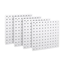 4 Piece Pegboard Wall Organizer White Pegboard Wall Hanging Pegboard for Craft Room Garage Kitchen Living Room