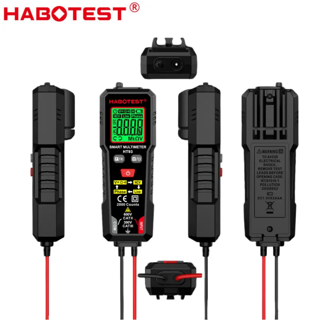 HABOTEST Smart Digital Multimeter True RMS Auto Range Multitester NCV Live Wire Phase Test AC DC Voltage Resistance Meter