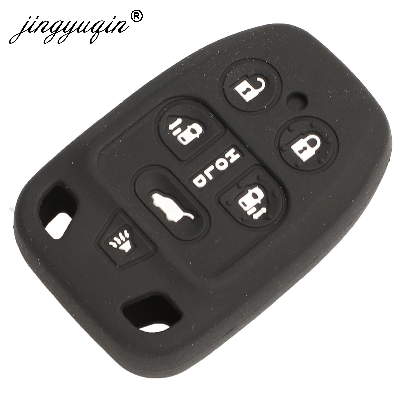 jingyuqin 6 Buttons Silicone Car Key Case For HONDA /ODYSSEY 2011 2012 2013 2014 Key Cover Fob Holder Protector