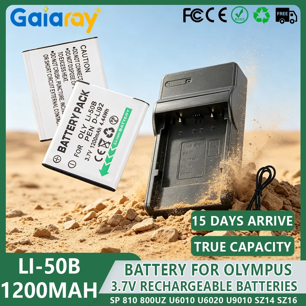 Li-50B USB Charger Li 50B D-LI92 Battery for Olympus SP 810 800UZ u6010 u6020 u9010 SZ14 D755 u1010 SZ30 SZ20 Camera Batteries