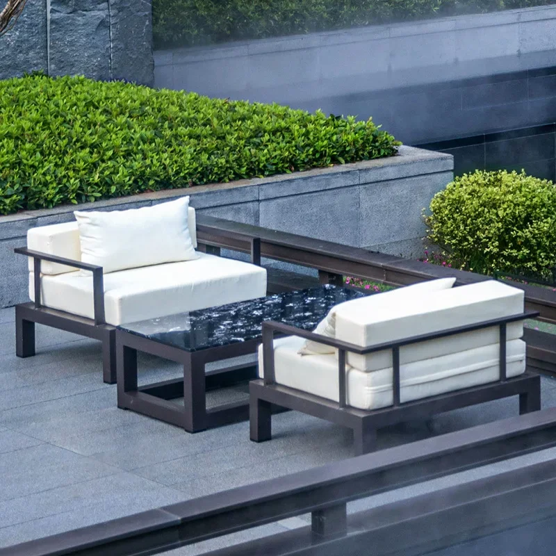 Outdoor New Chinese Garden Sofa Leisure Sales Department Hotel Terrace Garden Villa Raised Floor Designer Furniture