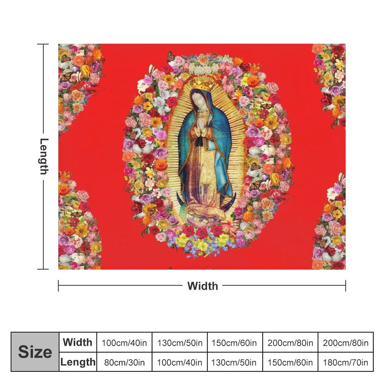 Our Lady of Guadalupe Mexican Virgin Mary Saint Mexico Catholic Mask Throw Blanket Soft Beds Decorative Sofa Blankets