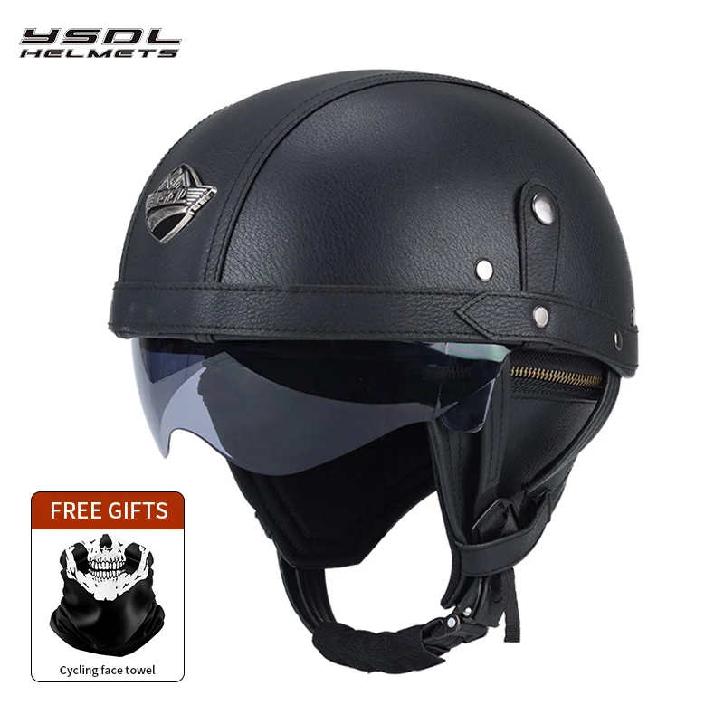 Alemão retro meio capacete da motocicleta colher capacete pedal capacete da motocicleta americano cruzeiro equitação capacete da bicicleta elétrica masculino