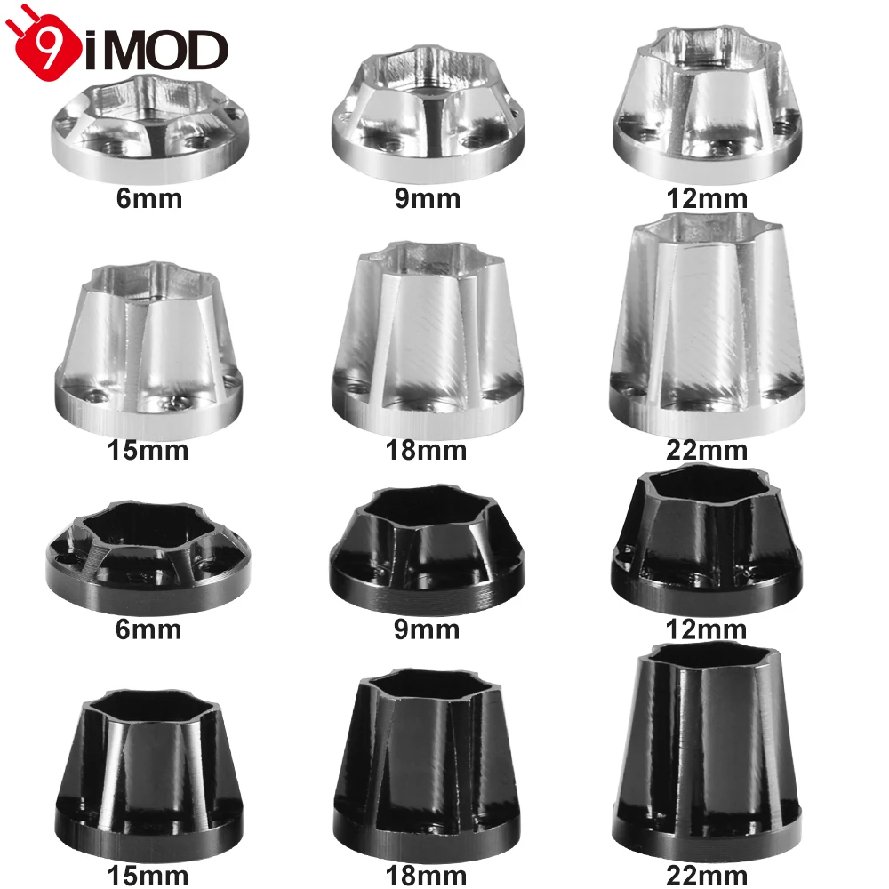 9IMOD Wheel Hex Hubs Extension Combiner 6/9/12/15/18/22mm for 1.9 or 2.2 inch Tamiya CC01 D90 Axial SCX10 Traxxas TRX4