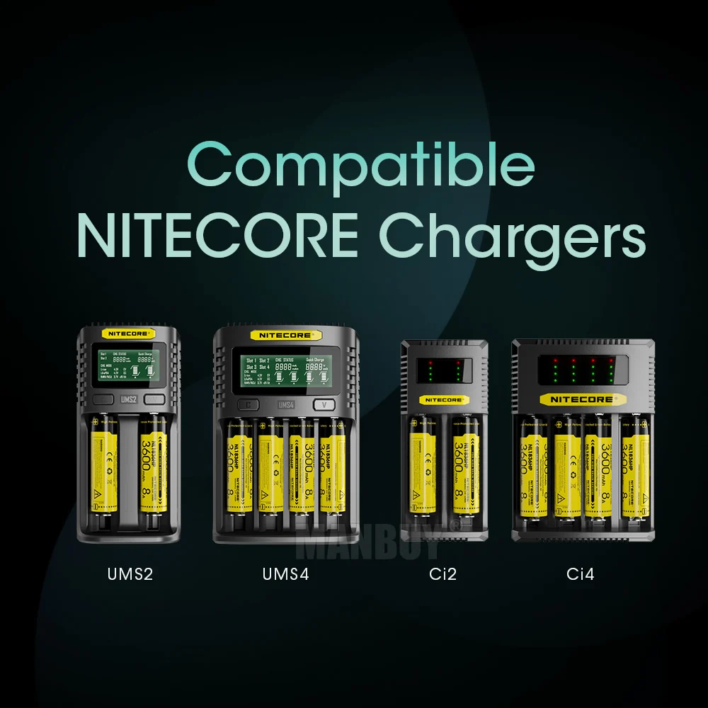 NITECORE NL1410 1000mAh 3.7V 3.7Wh Protected Lithium Rechargeable 14500 Li-on Battery Max 2A 500 Times Charge-discharge Cycles