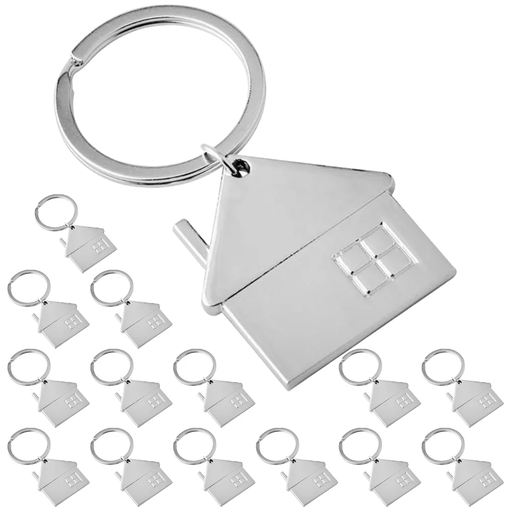 15 Pcs House Keychain Pendants Chains Housewarming Gift Hanging Keychains Keyring Ornament Home