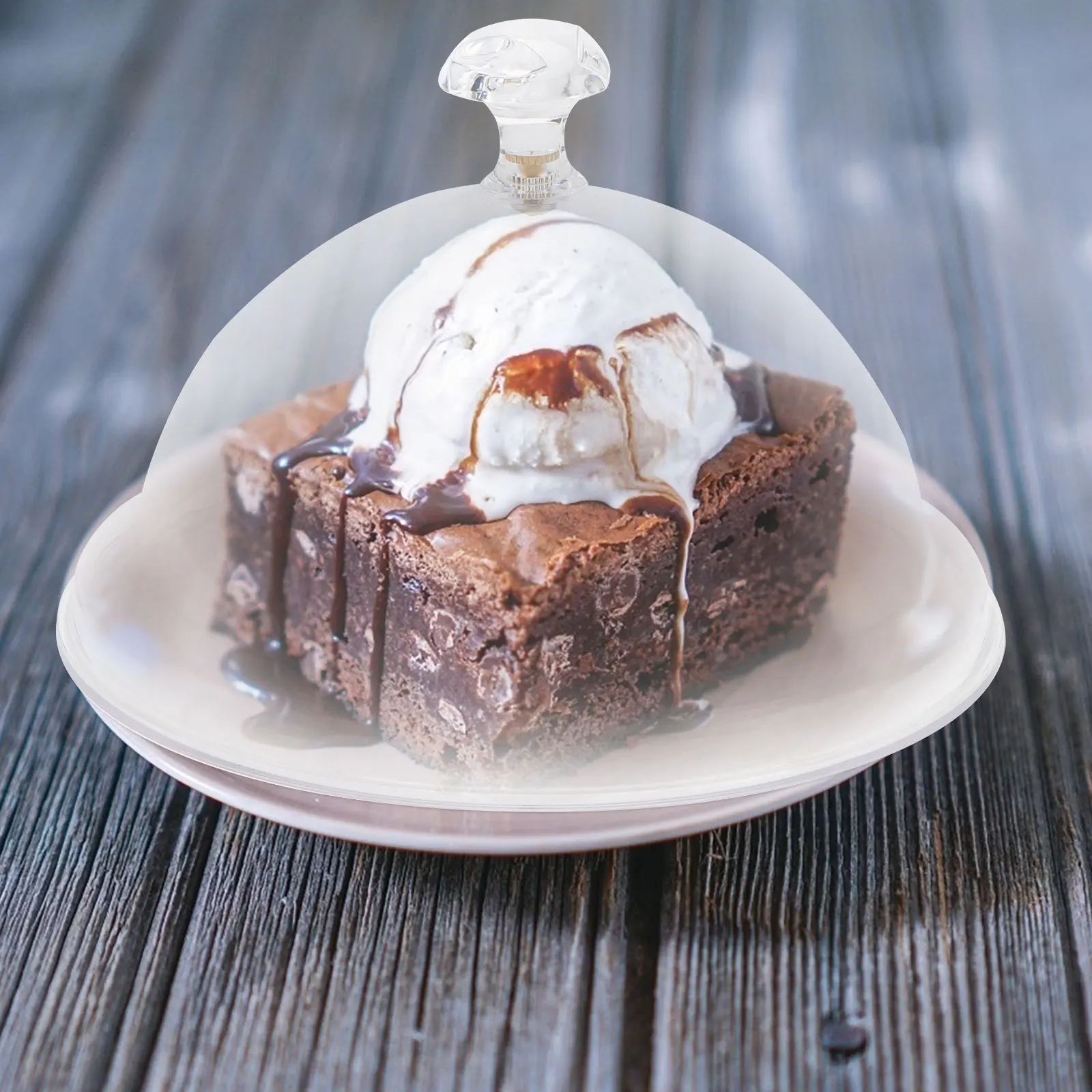 

Transparent Round Acrylic Food Cover Dust Protection Lid Heat Preservation Cake Tray Cover Dessert Food Tent for Home Outdoor