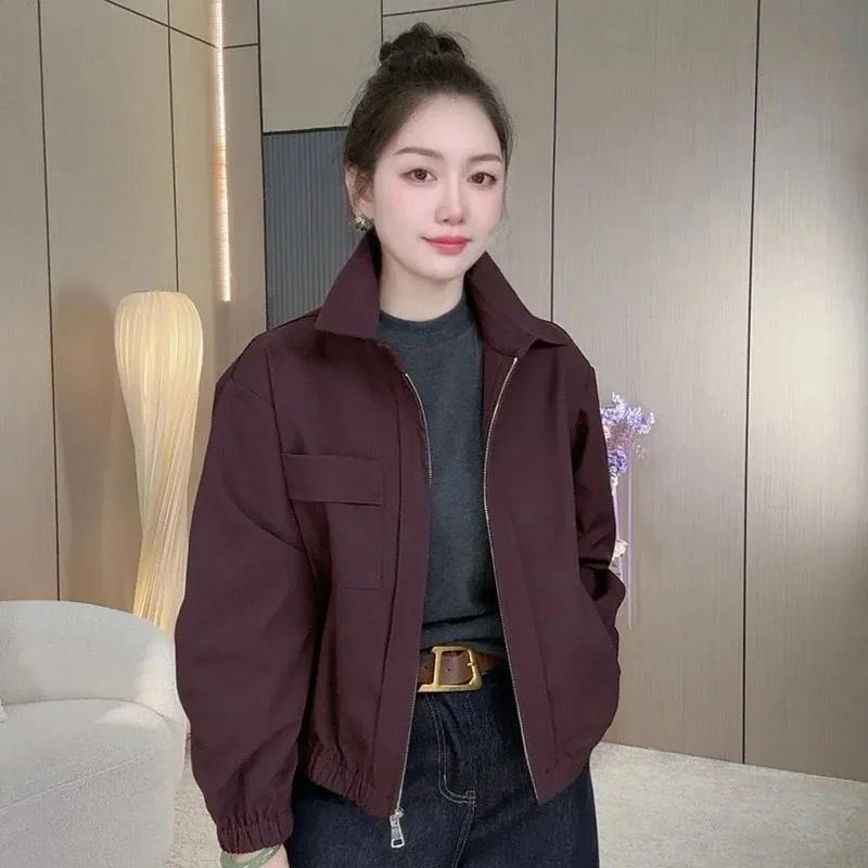 

Western-style Mother Coat Women's Spring Autumn 2025 New Casual Jacket Fashion Short Outwear Loose Versatile Overwear Female Top