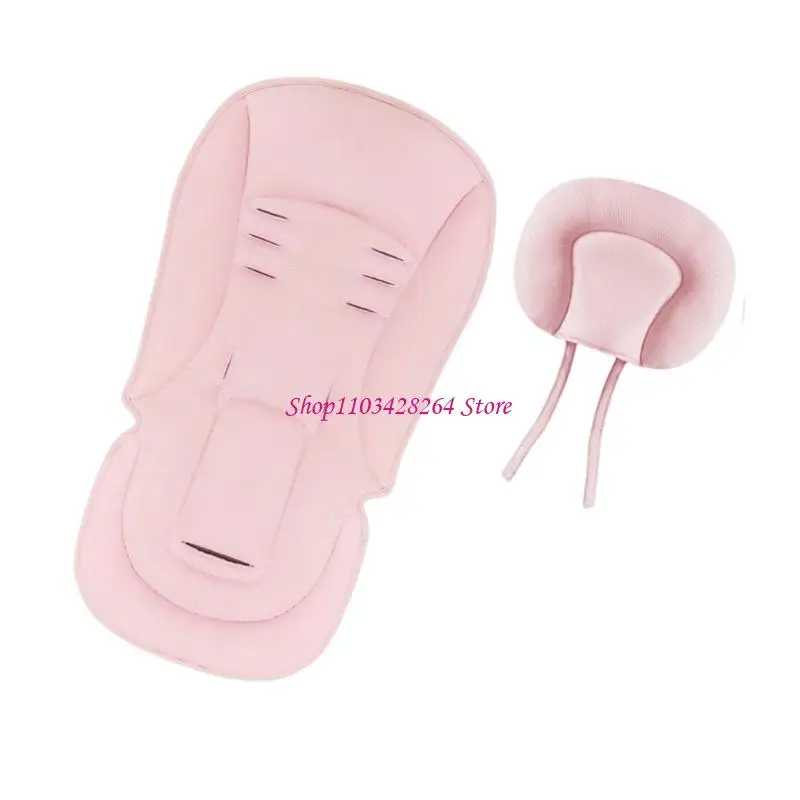 Machinewasbaar zitkussen voor kinderwagens met veilige riemen, gataccent voor verbeterde veiligheid en schokabsorptie