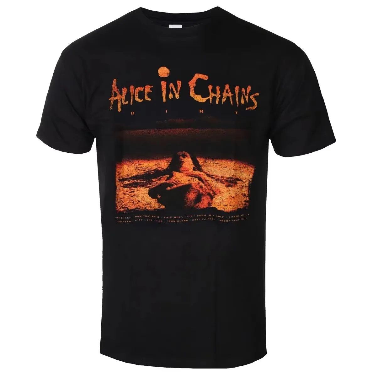 Dirt Tracklist Alice in Chains Grunge Band Graphic T-Shirt Cotton Men Women Streetwear Tee