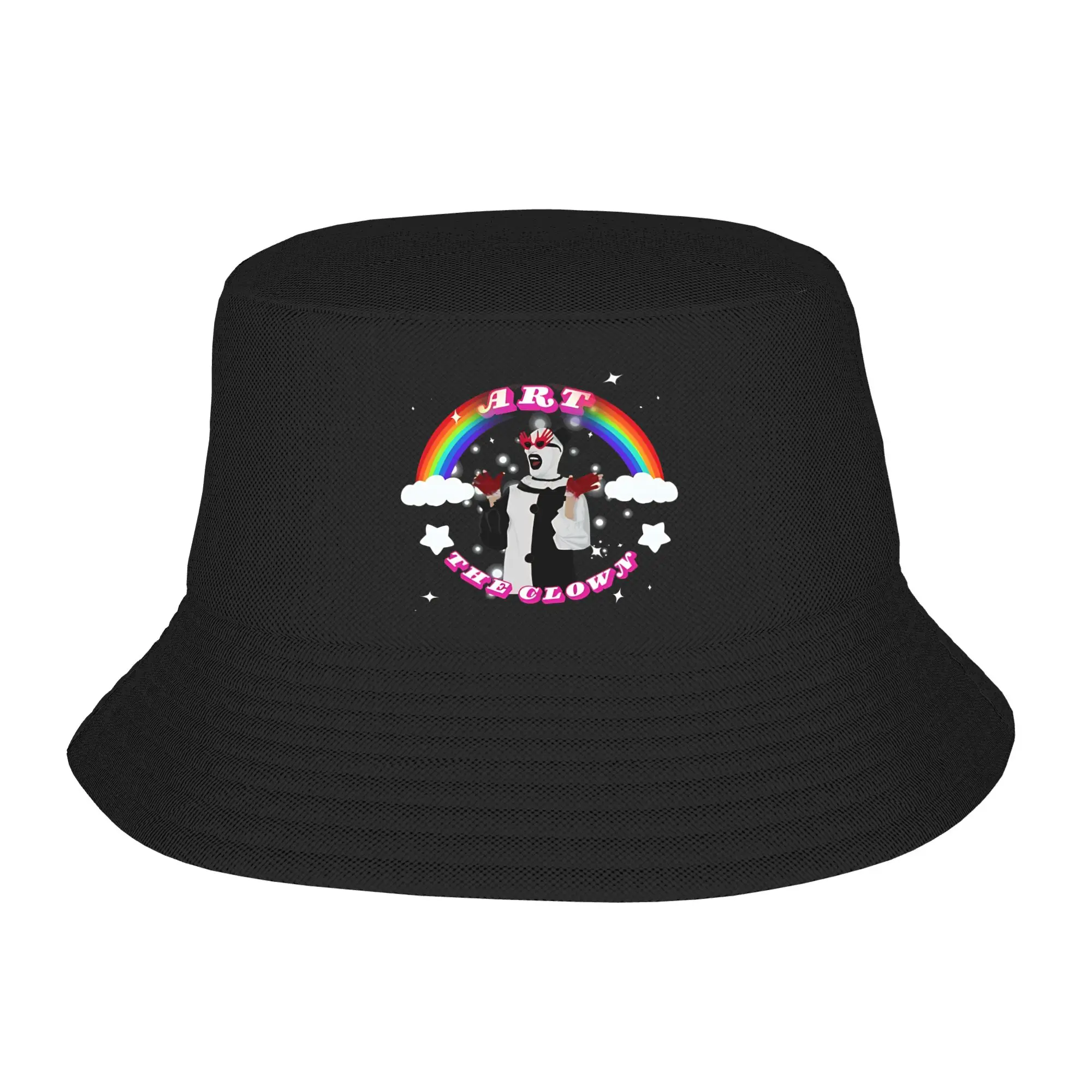 Kunst Der Clown  Bucket Hat For Men Women Terrifier Fisherman Hats Casual Fishing Caps Portable Harajuku Design Sun Hats