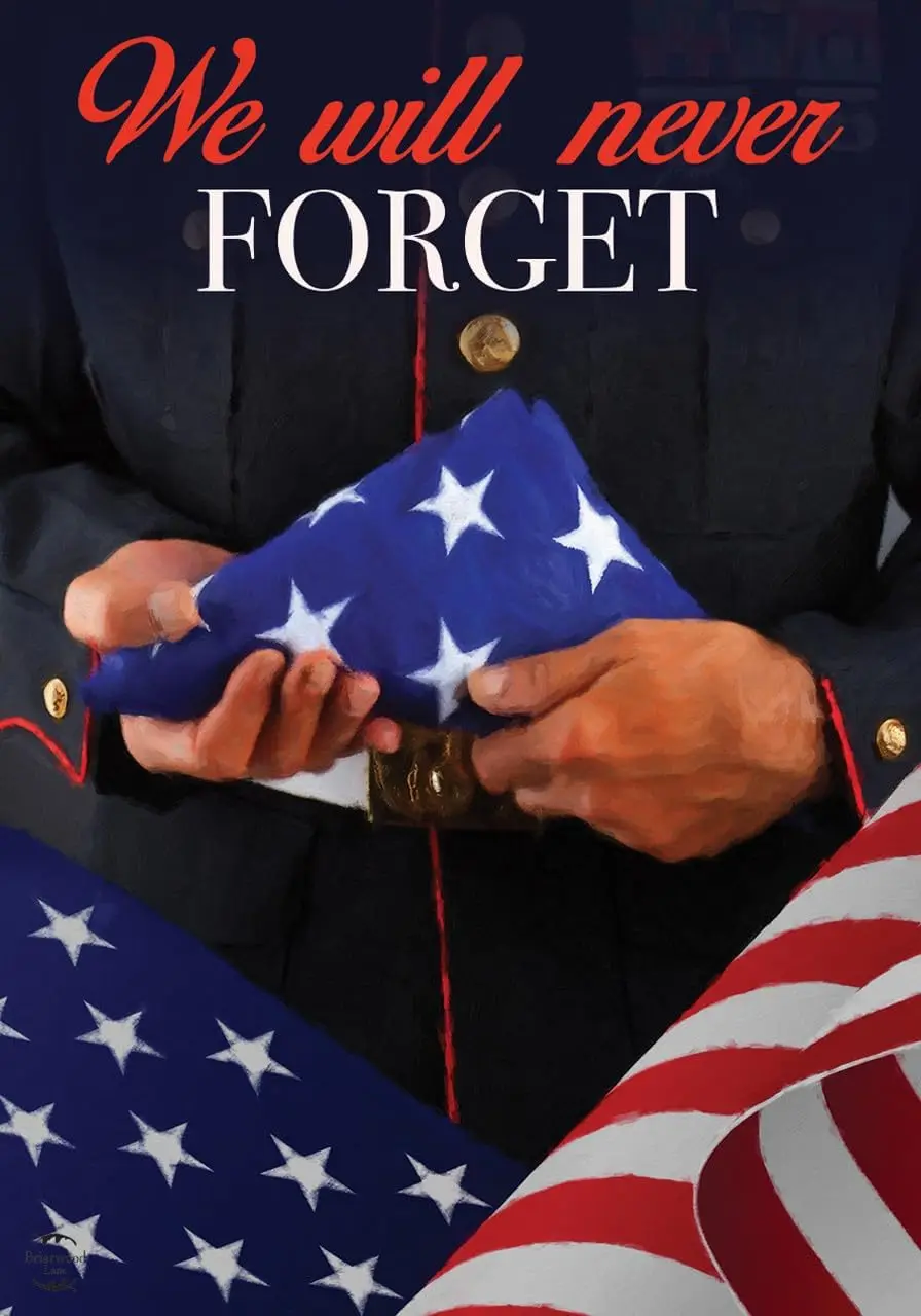 Briarwood Lane We Will Never Forget Garden Flag WWP
