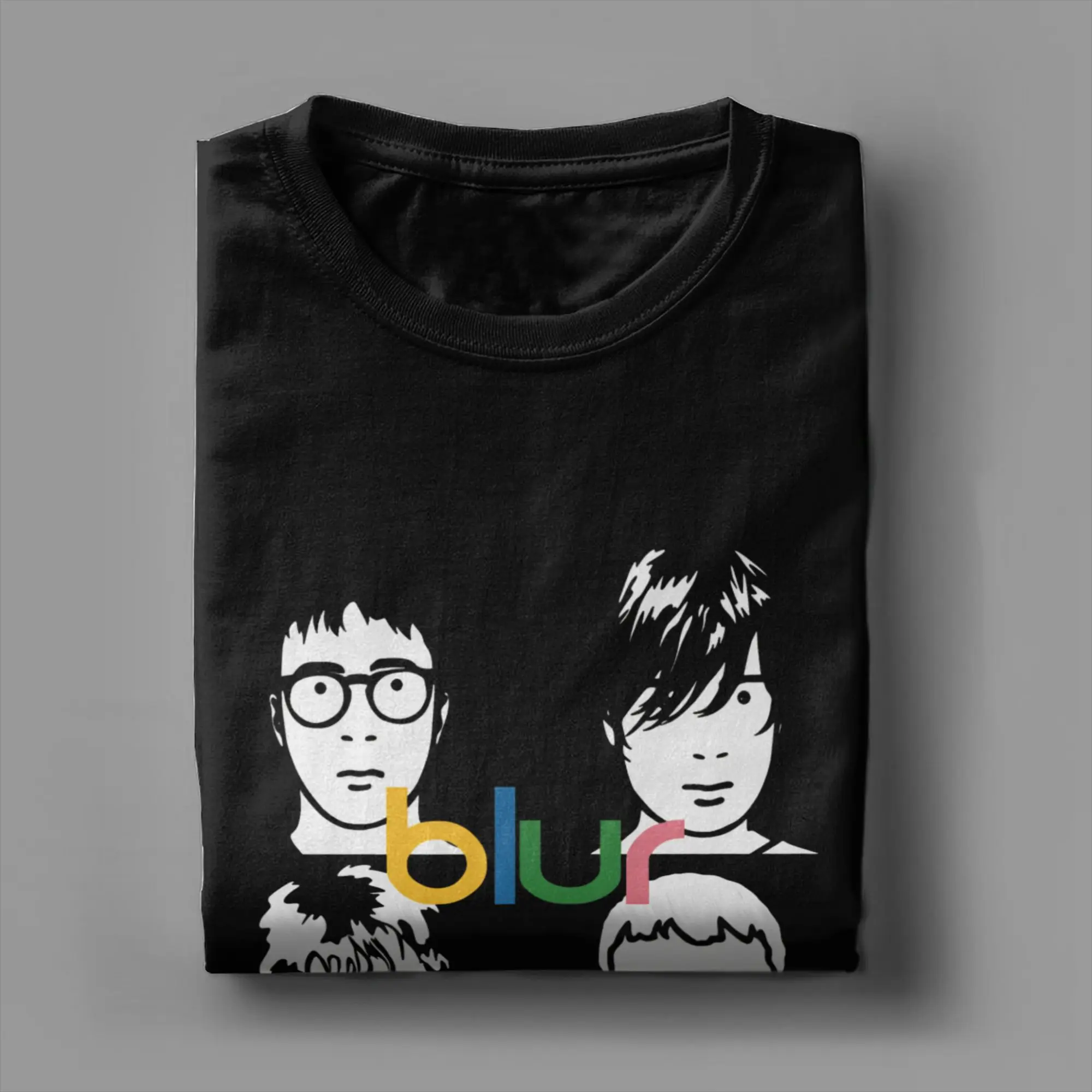 

Men's T-Shirt Blur Band Fun 100% Cotton Tees Short Sleeve T Shirts Round Collar Clothes Plus Size