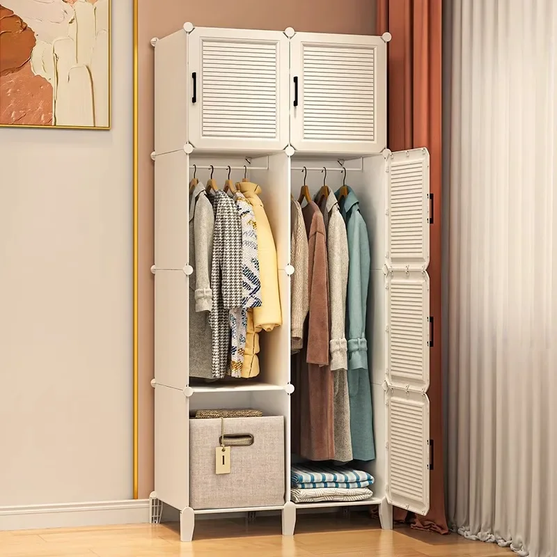 

Living Room Modern Wardrobe Space Saving Cupboard Clothes Cheap Modular Wardrobe Simple Minimalist Plastic Ropero Furniture