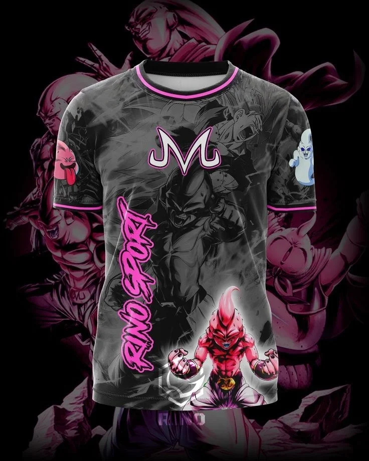 Neueste Dragon Ball Herren- und Damen-Sport-T-Shirts mit verschiedenen Charakteren, Schnelltrocknende Kurzarm-Sport-T-Shirts mit 3D-Druck