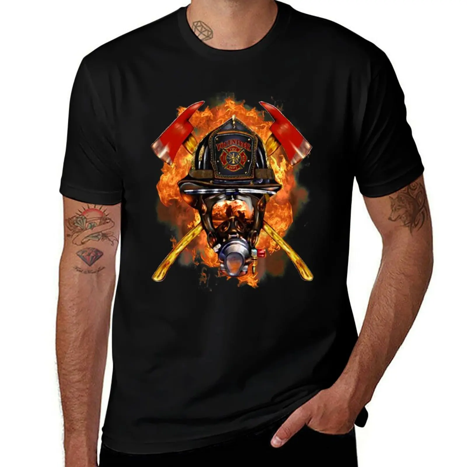 

Firefighter The Anonymous Heroes Novelty Gifts. T-Shirt Work Wear Simple Tee Shirt