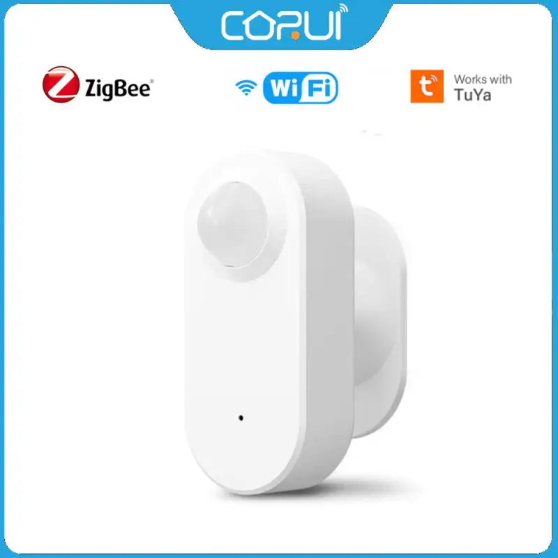 

Смарт-датчик движения тела CORUI Tuya ZigBee/Wi-Fi, миниатюрный PIR-датчик движения, беспроводной детектор движения тела для домашней безопасности