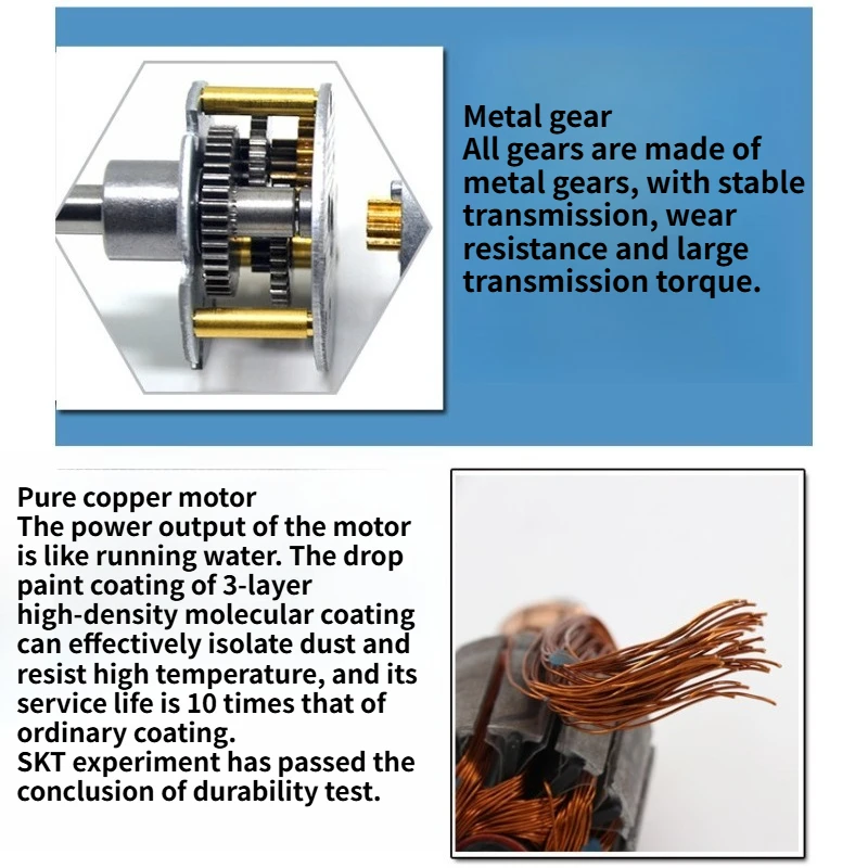 New GW12N20 worm gear reducer DC gear motor power-off self-locking DC6V12V