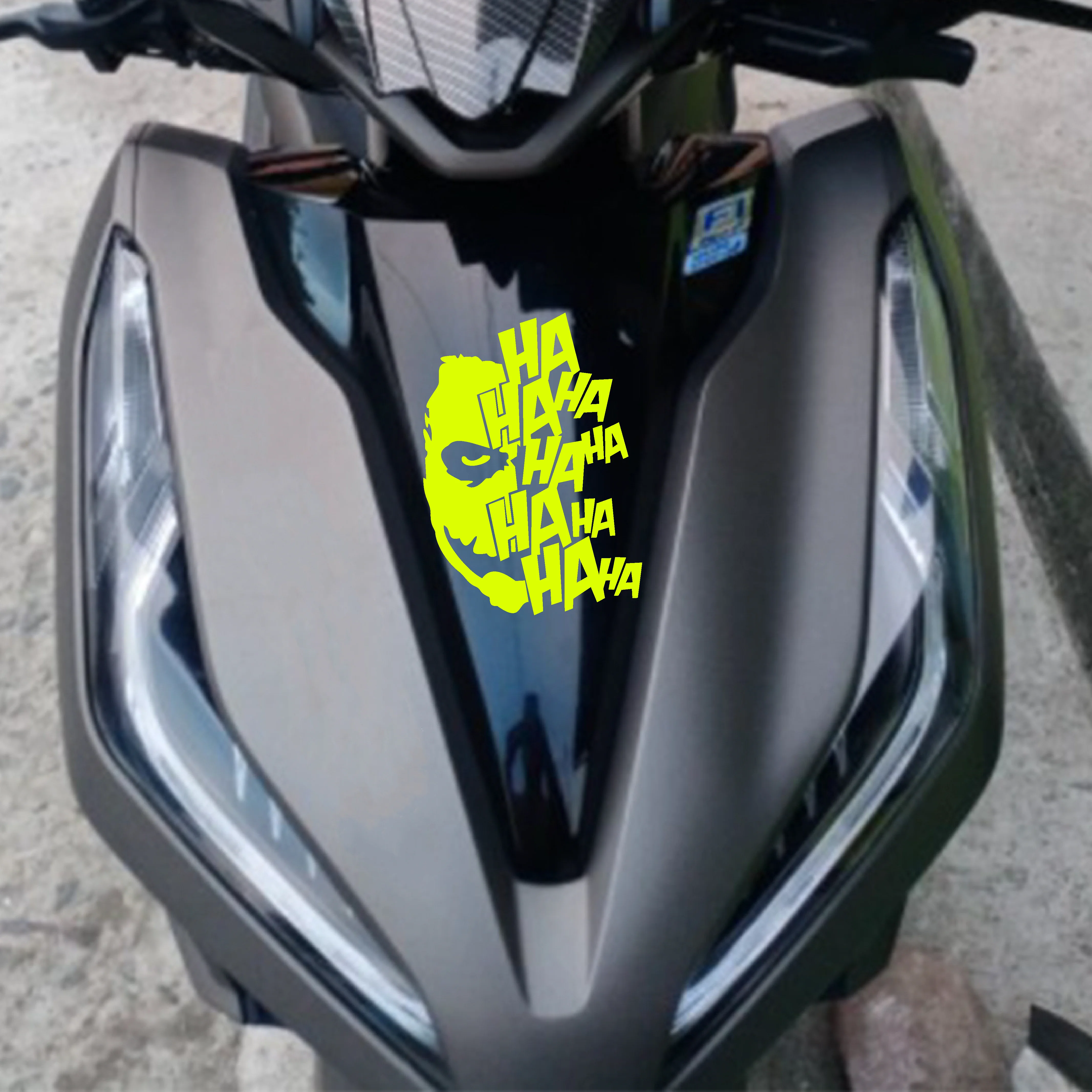 Motorcycle Helmet Stickers Reflective Waterproof Motor Front Face Decal For Joker HAHAHA