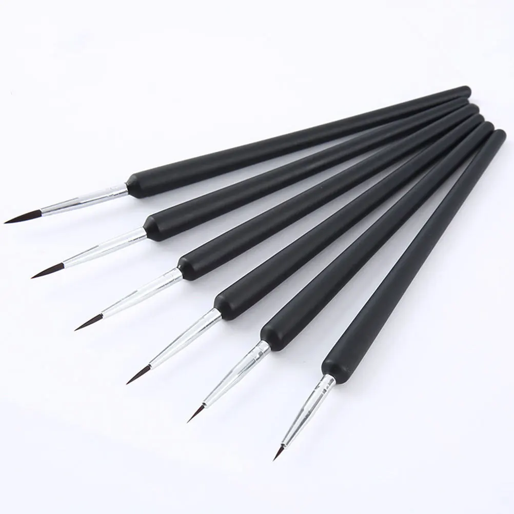 

6pcs Fine Detail Paint Brush Nylon Tip Acrylic Watercolor Kit For Artists Professional Drawing Tools Set Mini Fine Pen