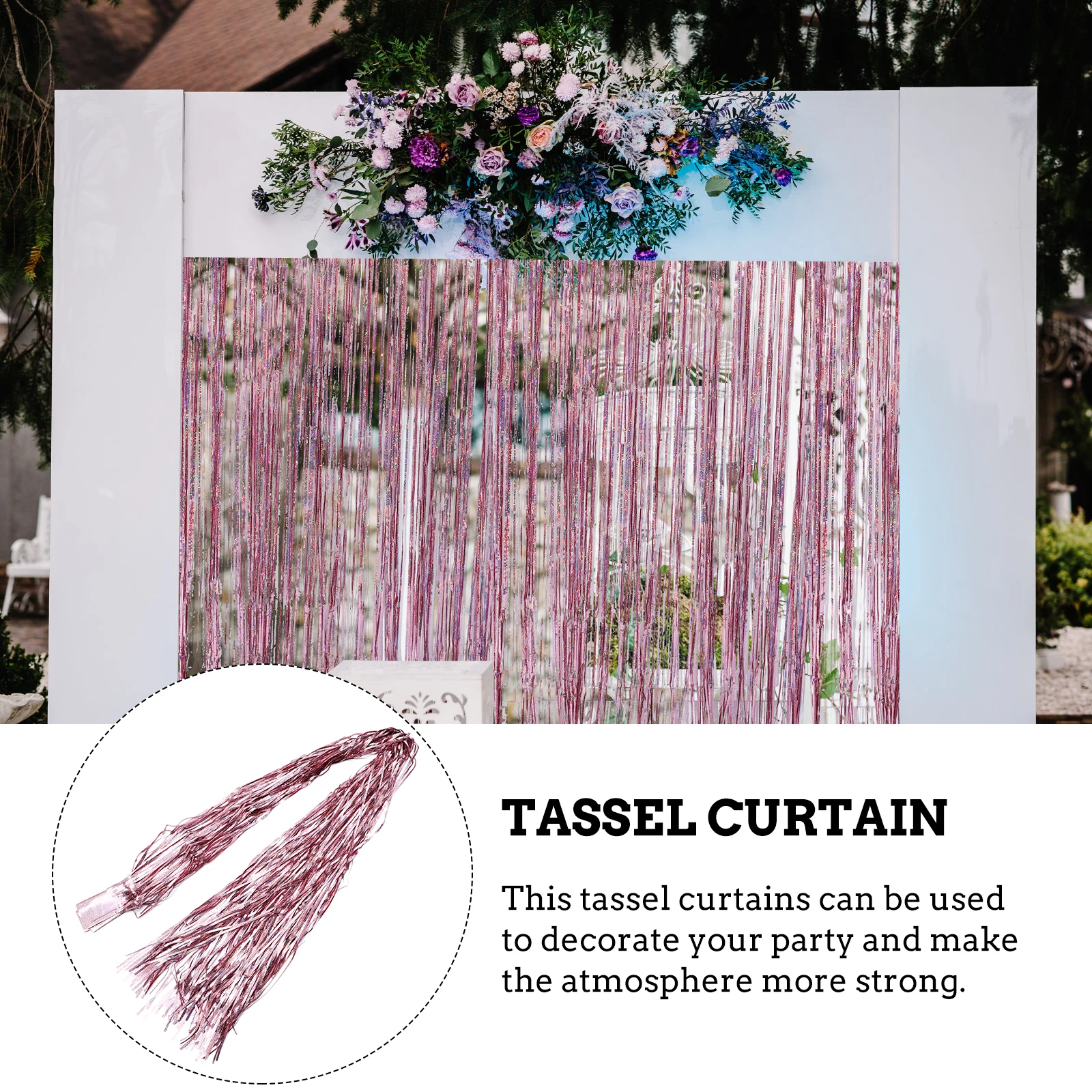 

Rain Tassel Curtain Plastic Decor for Door Wedding Party Festival Scene Layout Prop Sparkly Design Elegant Atmosphere