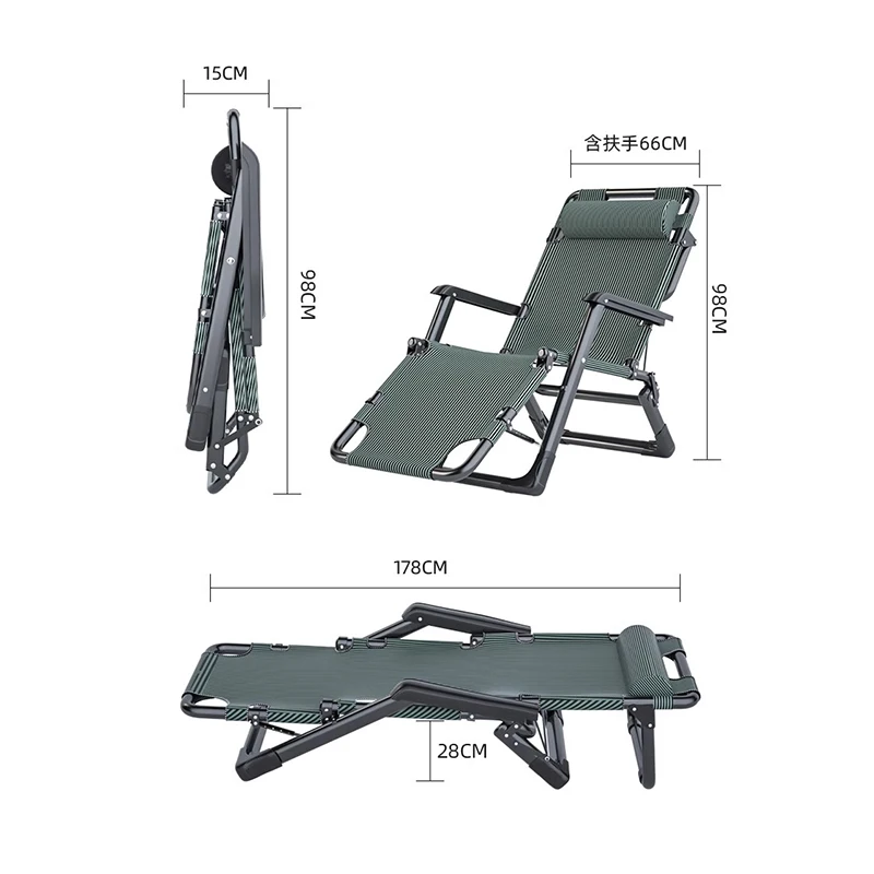 휴대용 접이식 해변 의자, 야외 침대, 사무실 낮잠 정원, 간단한 휴대용 캠프 침대, 안락 의자, 신라 플라야 가구, WKOC