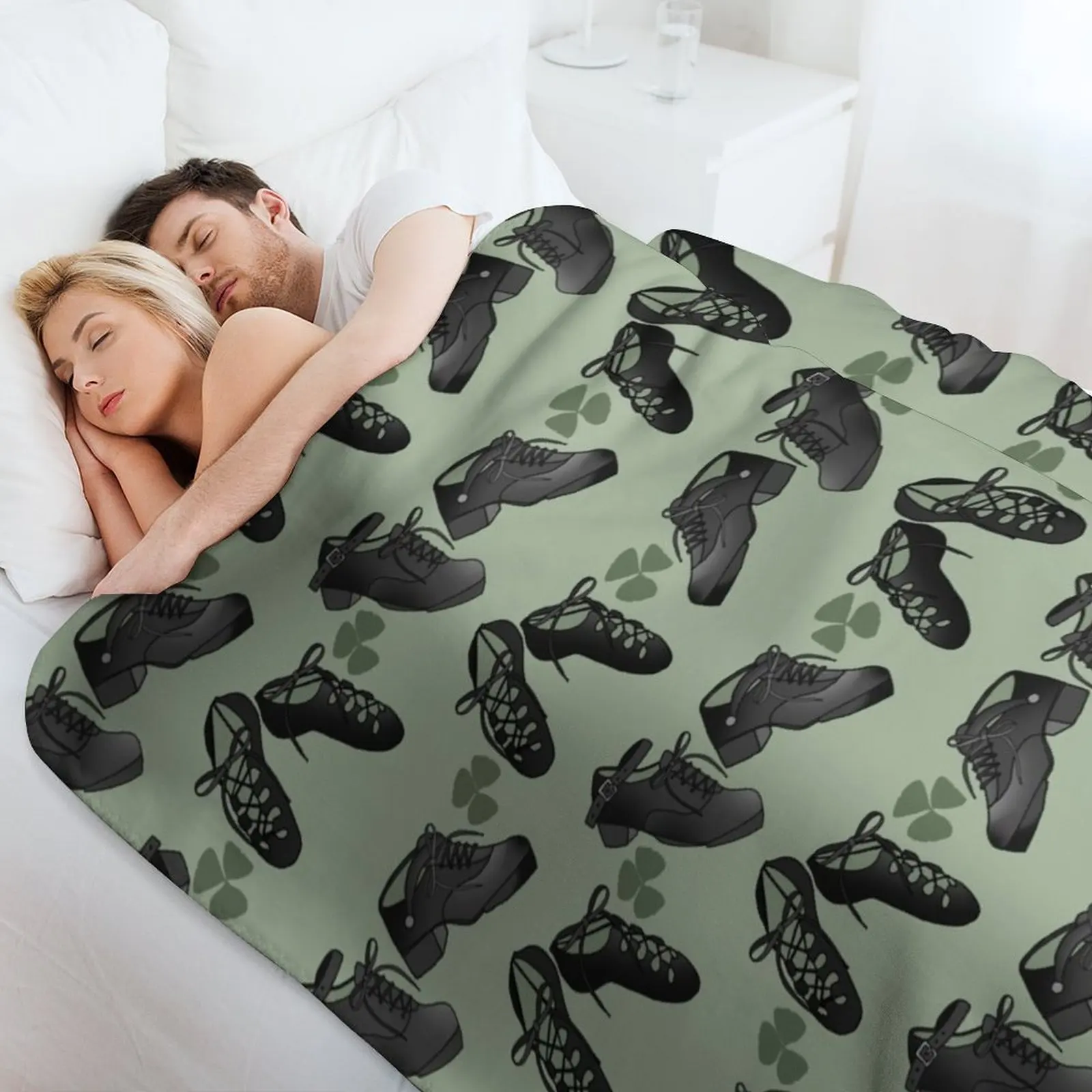 Irish Dancing Shoes Throw Blanket Stylish Decor Blanket Gift for Friends Roommate view 4