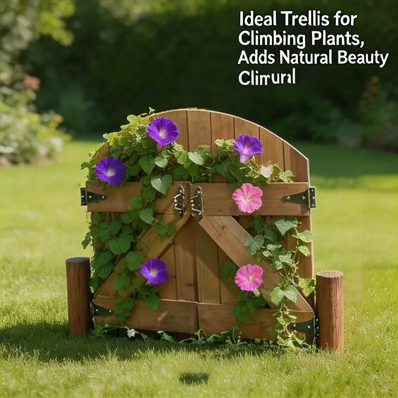 Solid Wood Garden Door Custom Detachable Single Double for Outdoor Yard Patio Backdrop Vintage Style Weatherproof Heavy Duty