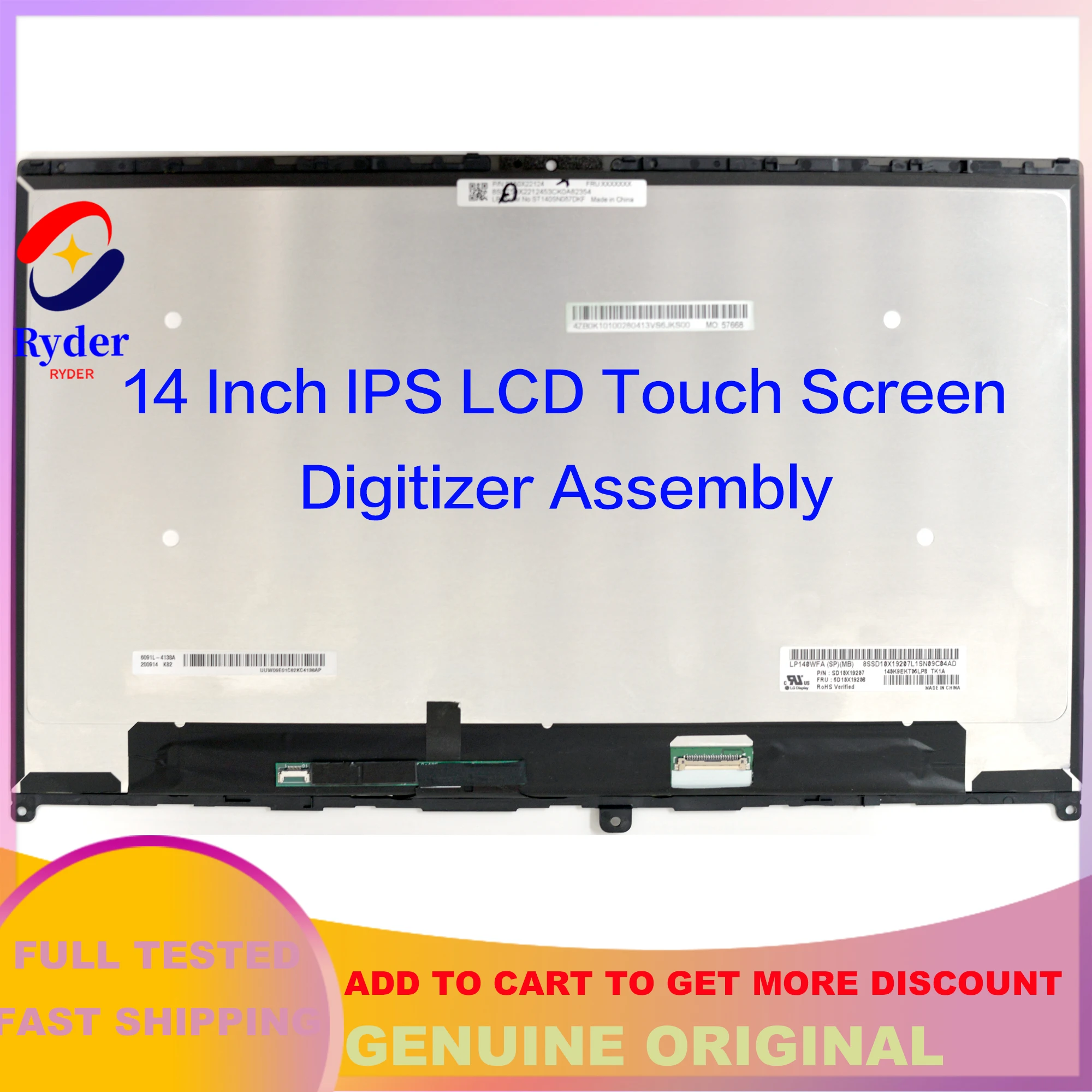 For Lenovo Ideapad Flex 5 14ALC05 14ARE05 Flex 5-14IIL05 14ITL05 14-inch Display Touch Screen 5D10S39641 5D10S39642 Replacement