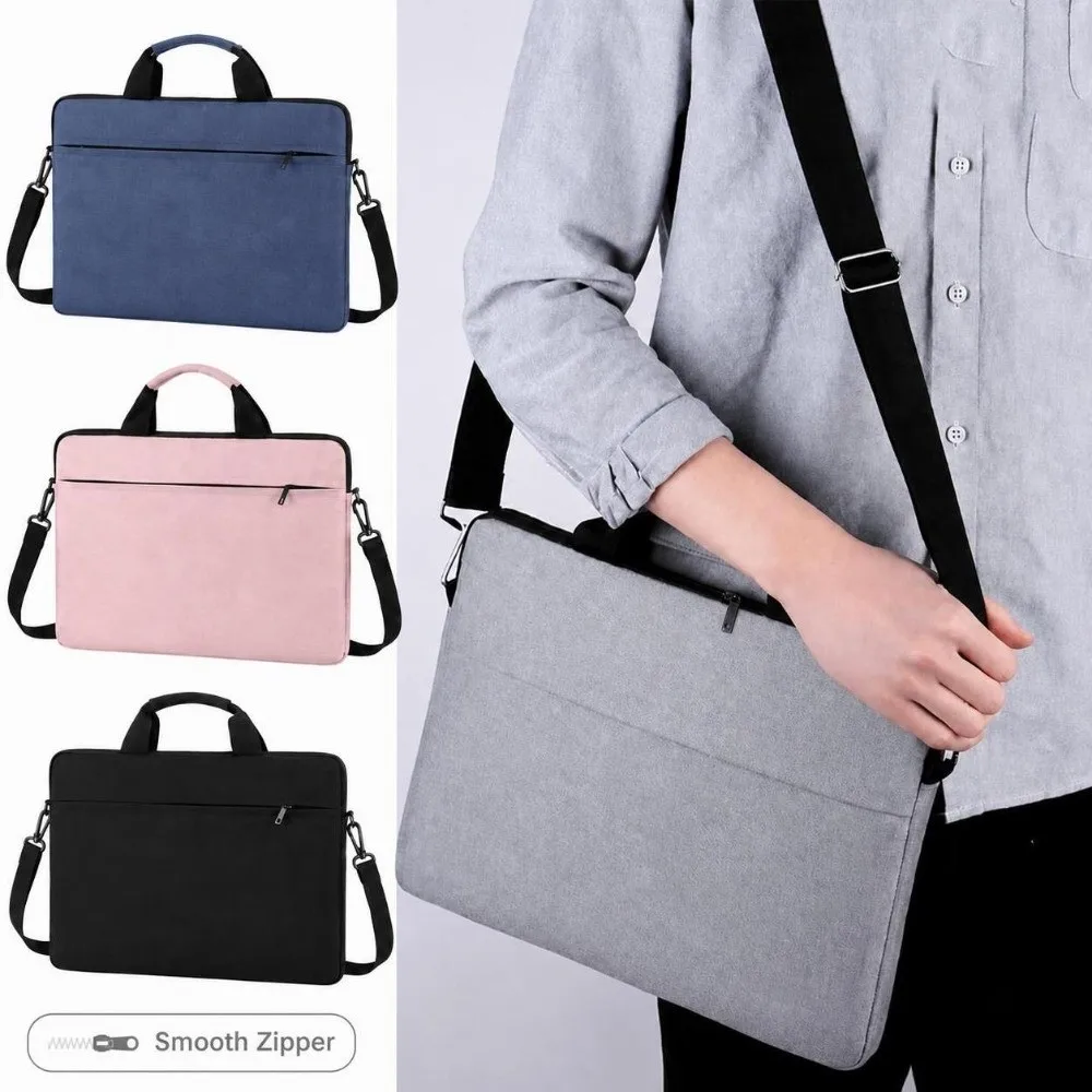 inch New Shockproof Large Capacity Ultra Thin Laptop Sleeve Case Notebook Cover Laptop Handbag Shoulder Bag For HP Dell Lenovo