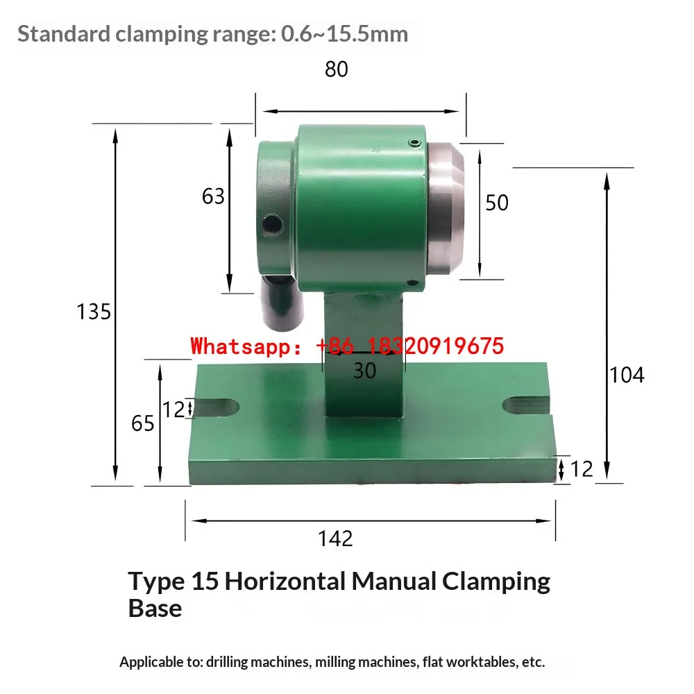 Cyclmotion CNC Models 15/20/25 Horizontal Manual Collet Chuck Holder (for Lathes, Drilling Machines, and Milling Machines)