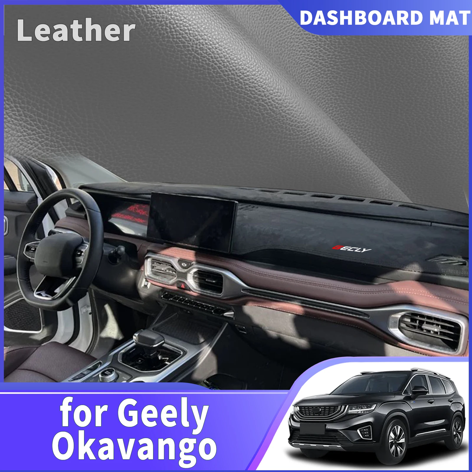 fit for Geely Okavango 2024 2023 LHD DashMat Sunshade Dashmat Dashboard Cover Pad Protective Carpet Car Accessories