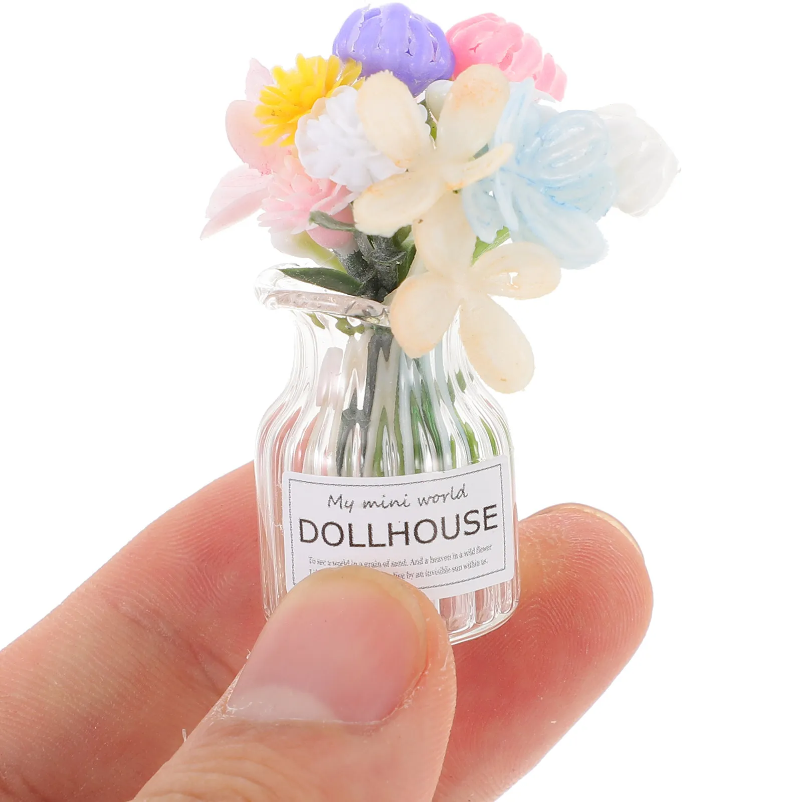 

Miniature Potted Flower Decoration for Dollhouse Mini Home Decor Realistic Simulation Flowerpot Ornament Desktop Landscaping