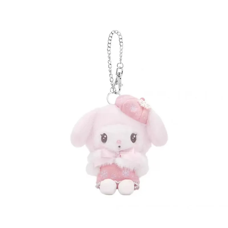 12cm Uroczy Kreskówkowy Beret Sanrio Seria Kuromi My Melody Cinnamoroll Hello Kitty Pochacco Pluszowa Lalka Brelok Zawieszka do Torby Zabawka Prezent