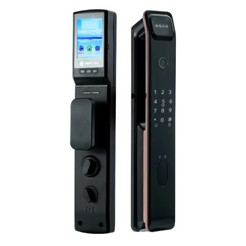 Smart Door Lock with 3D Face Recognition Video Intercom Memory Card Storage SDK & IP Network App Control