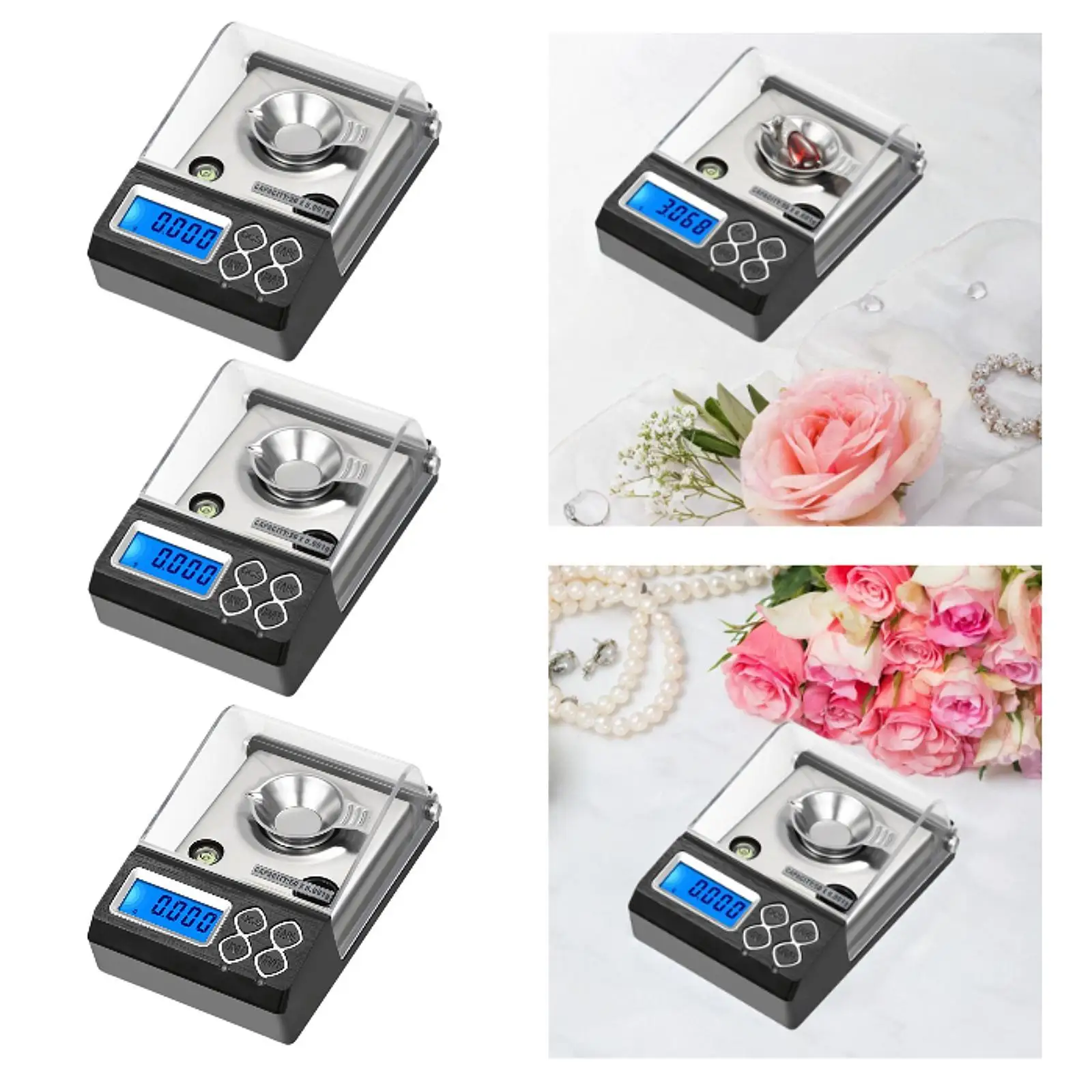 Digital Jewelry Scale Weighing Gems Scale Equipment Multifunction High Precision Scale Tools for Reloading Kitchen Home