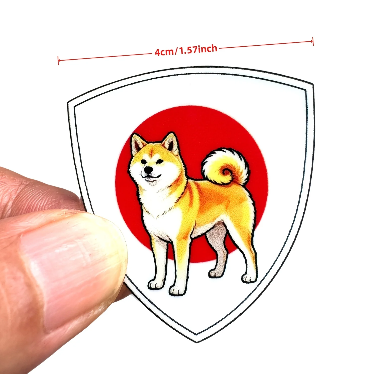 1 Set Japanese Akita Dog Badge Vinyl Sticker, 2Pcs /4Pcs Optional Decal for Car, Truck, Bumper, Motorcycle, Helmet, Phone