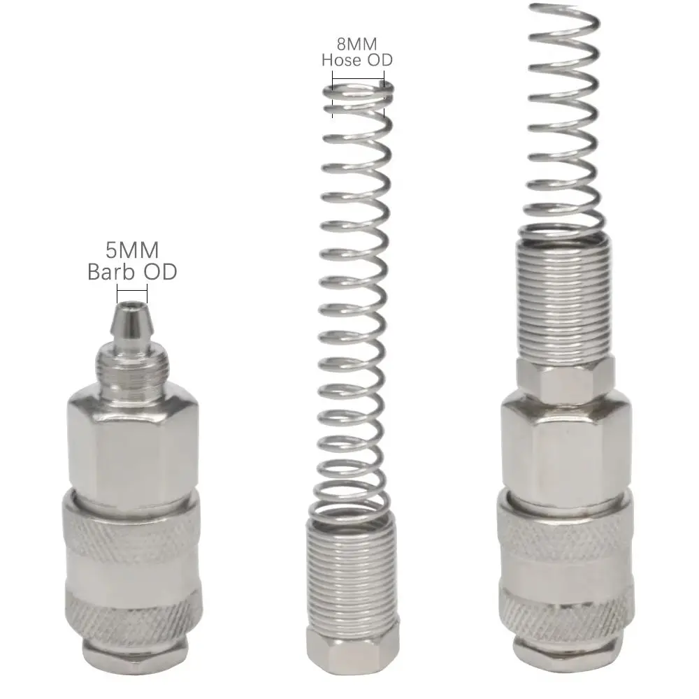 1Pcs with Protective Spring Pneumatic Quick Coupling Iron Plated Nickel Standard EU Air Hose Connector SP PP 20 30 40
