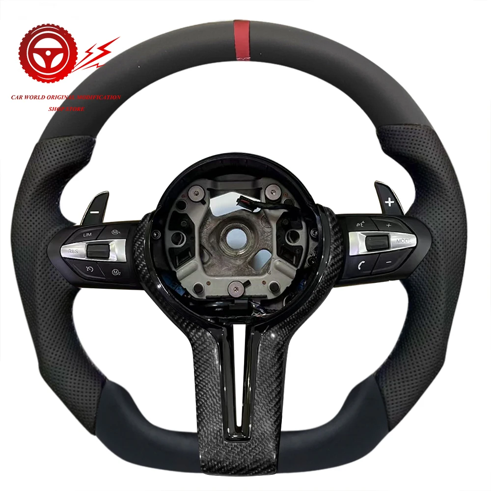 

For BMW M2 M3 M4 M5 M6 X5M F30 F10 F20 F35 F22 F18 F07 F01 E90 E92 E46 Carbon Fiber Sports Style Steering Wheel
