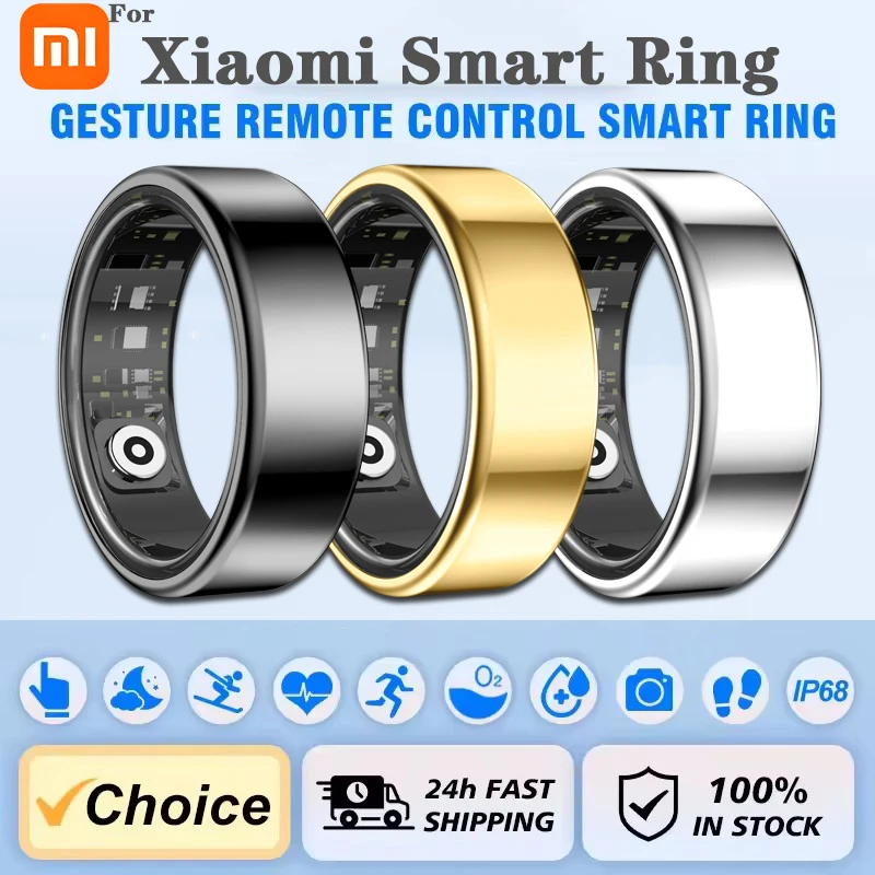 2025 para Xiaomi Smart Ring hombres mujeres, Monitor de ritmo cardíaco y oxígeno en sangre IP68 y 5ATM impermeable, modo multideporte nuevo Smartring