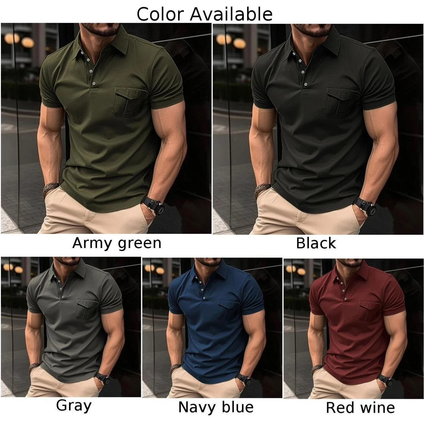 Camisas con cuello abotonado para hombre con estilo, blusa ajustada, camisetas, mejora tu armario con camisas de calidad.