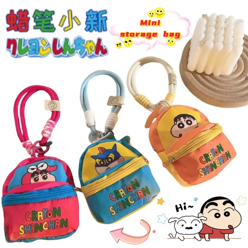 

Кошелек-монетница с персонажами аниме «Крейон Шин-чан» (Нохара Хироши, Нохара Широ) и ремешком на запястье, защита от потери, для хранения наушников