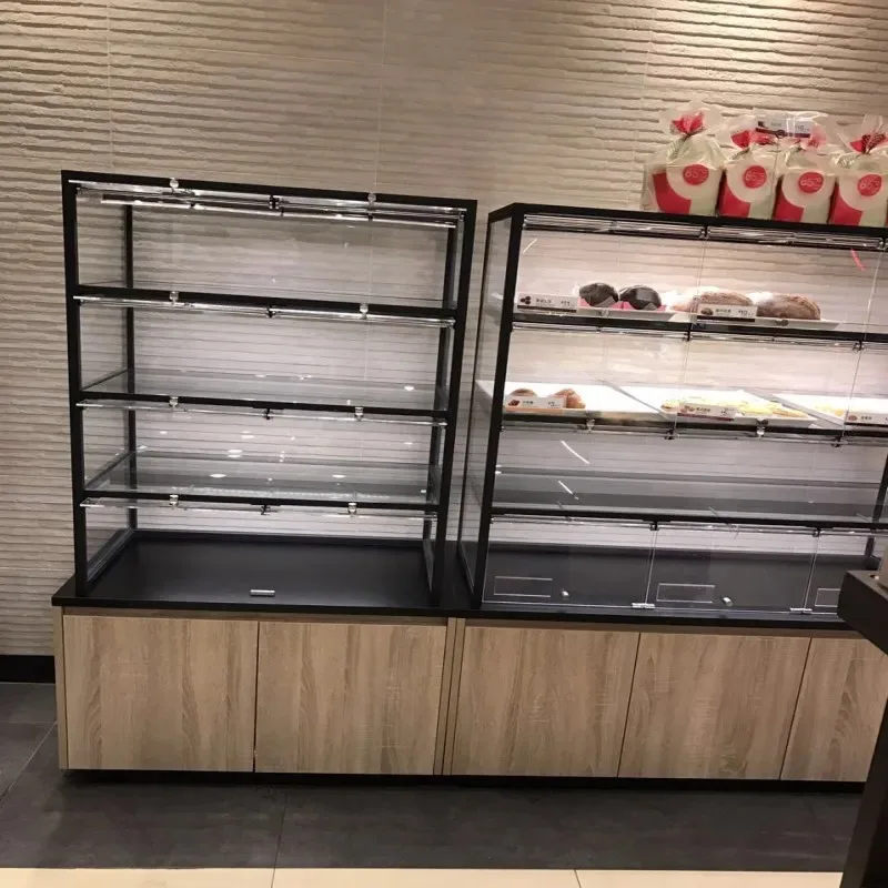 custom.Bakery Store Display Stand Retail Store Bakery Display Table Effective Storefront Decoration
