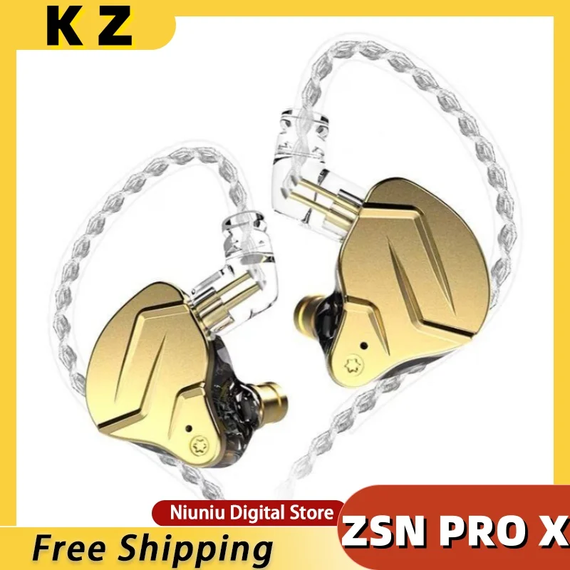 KZ ZSN PRO X Ring Iron Headphones Quad-Core Dual Dynamic Mobile Phone Universal Bluetooth Noise Reduction Metal Anchor Wired