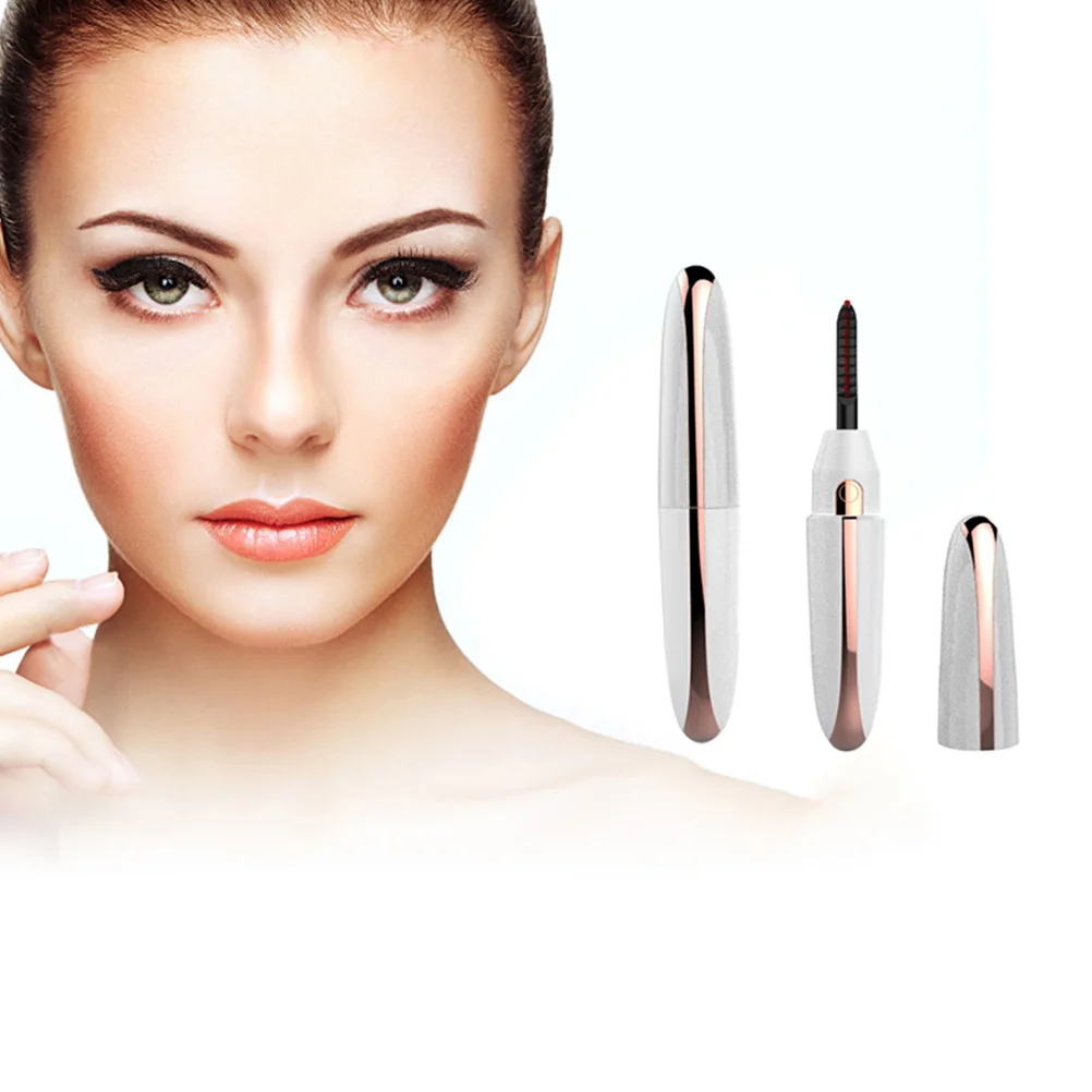 

1 Set Rechargeable Eyelash Curler Kit Mini Usb Charging Heated Curling Clip For Women Portable Makeup Beauty Tool Humanized