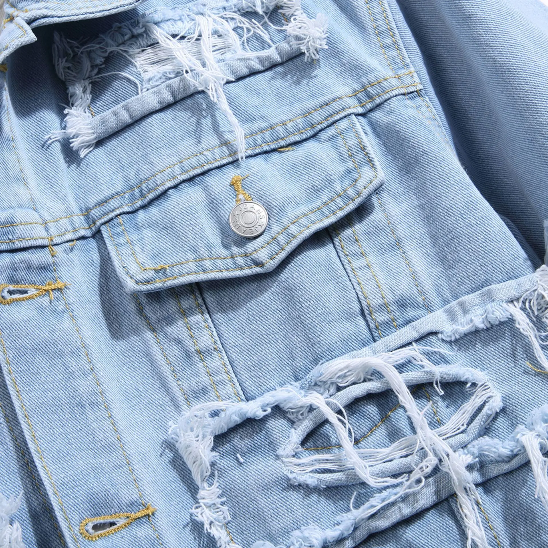 European and American Spring and Autumn New Denim Coat Men's Trend Street Youth Slim Fit Casual Jacket Top men clothing