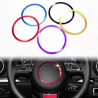 Car Steering Wheel Cover Decoration Ring Sticker Blue/Red/Black/Gold/Purple For Audi A3 A4 B8 B6 A6 A7 A8 C6 Q3 Q5 Q7 A5 C7 TT